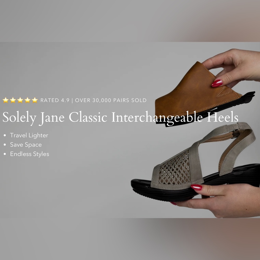 Women's Solely Jane Interchangeable Heels - Brown and Gray